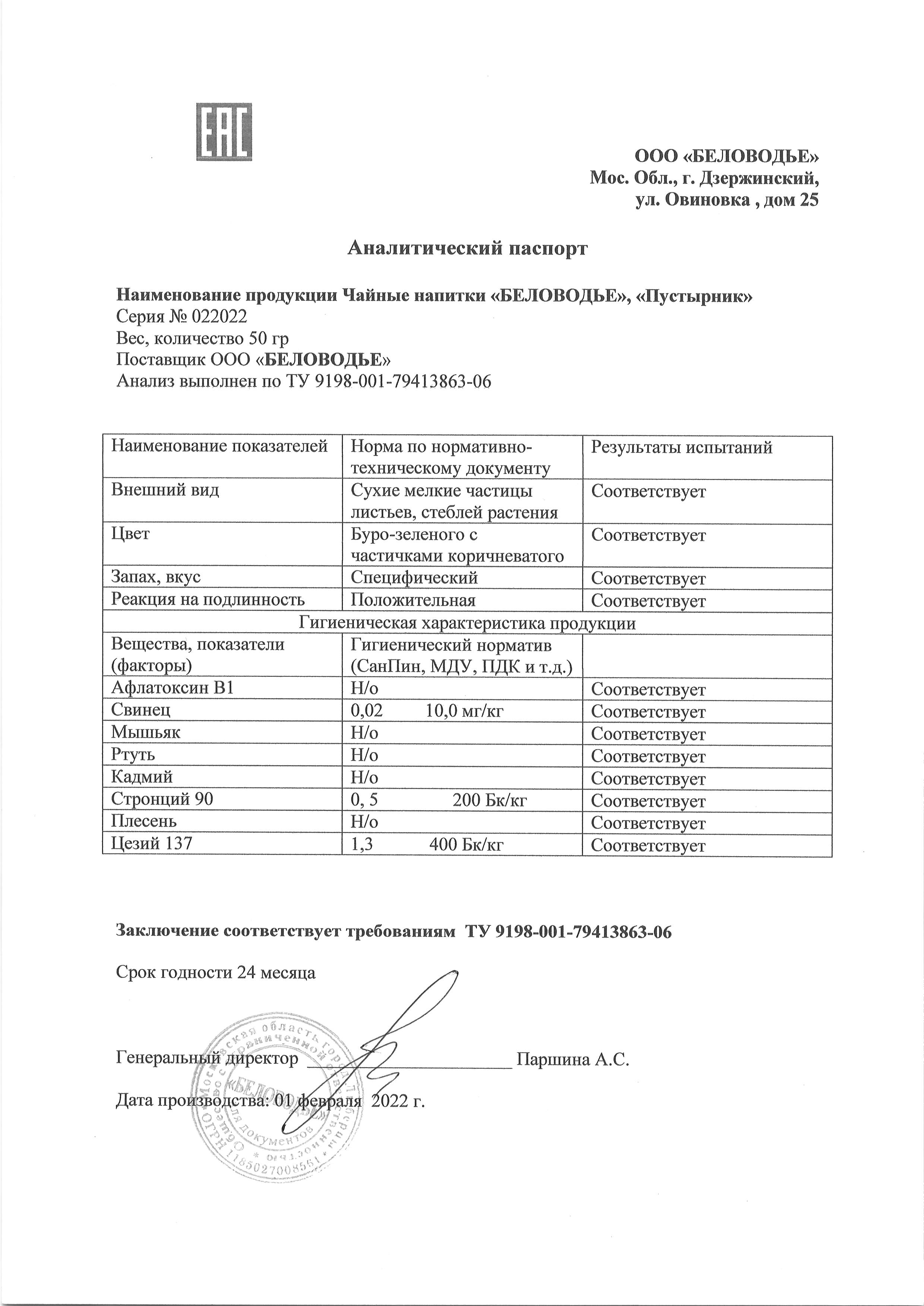 Паспорт №022022